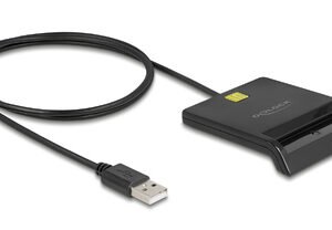 DELOCK card reader 91724 για smart card, USB σύνδεση, 480Mbps, μαύρο