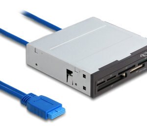 DELOCK USB 19-pin card reader 91759, CF/SD/micro SD/xD/MS/M2/USB, 5Gbps