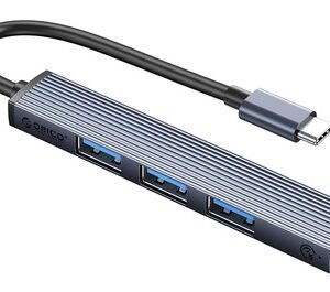 ORICO USB hub AHC2-4A, 4x θυρών, USB 3.0, 5Gbps, USB-C σύνδεση, γκρι