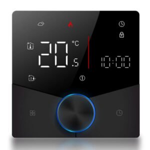 Smart θερμοστάτης αερίου BHT-009GCLW, WiFi, χωνευτός, μαύρος