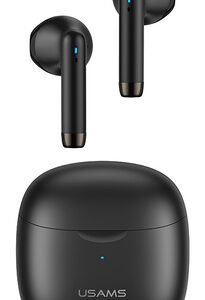 USAMS earphones IA04 με θήκη φόρτισης, True Wireless, Φ13mm, μαύρα