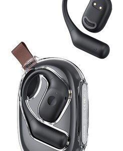 USAMS earphones με θήκη φόρτισης UG26, OWS, Φ14.2mm, 50/300mAh, μαύρα