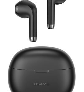 USAMS earphones με θήκη φόρτισης US-YO17, True Wireless, Φ13mm, μαύρα
