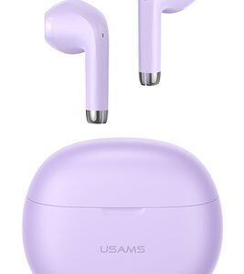 USAMS earphones με θήκη φόρτισης US-YO17, True Wireless, Φ13mm, μωβ