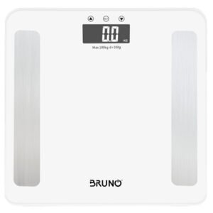 BRUNO ψηφιακή ζυγαριά με λιπομετρητή BRN-0057, έως 180kg, λευκή