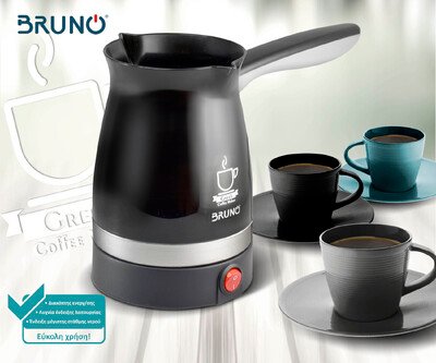 BRUNO ηλεκτρικό μπρίκι BRN-0187, 1000W, 250ml, μαύρο - Image 4