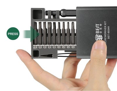 BEST σετ εργαλείων με κατσαβίδια ακριβείας BST-8934A, κασετίνα, 50τμχ - Image 4