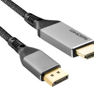 POWERTECH καλώδιο DisplayPort σε HDMI CAB-DP069, 4K/30Hz, 1.5m, μαύρο