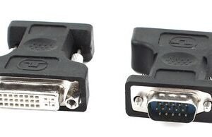 POWERTECH αντάπτορας VGA σε DVI 24+5 CAB-G016, συμβατό με 24+1, μαύρος