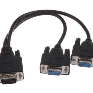 POWERTECH VGA splitter CAB-G039, 2 σε 1, HD, 0.20m, μαύρο