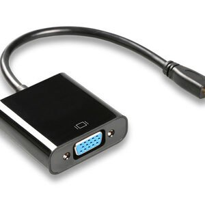 POWERTECH αντάπτορας micro HDMI σε VGA CAB-H032, 0.20m, μαύρος