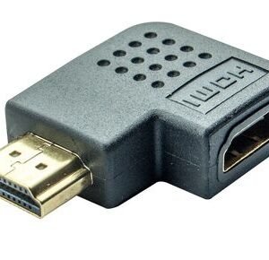 POWERTECH αντάπτορας HDMI CAB-H037, γωνιακός, 90° right, μαύρος