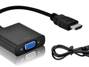 POWERTECH αντάπτορας HDMI σε VGA CAB-H071, με audio jack, μαύρο, 0.20m