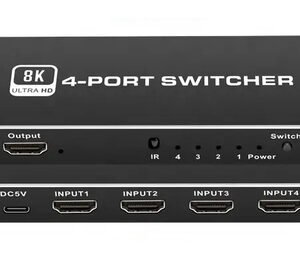 HDMI switch CAB-H149 με τηλεχειριστήριο, 4 σε 1, 8K/60Hz, μαύρο