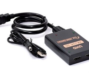 POWERTECH HDMI splitter CAB-H156, 2 σε 1, 4K/60Hz, HDR/HDCP, 50cm, μαύρο
