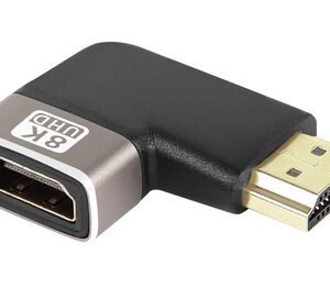 POWERTECH αντάπτορας HDMI 2.1 CAB-H157, 8K/60Hz, γωνιακός, μαύρος