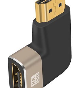 POWERTECH αντάπτορας HDMI 2.1 CAB-H160, 8K/60Hz, γωνιακός, μαύρος
