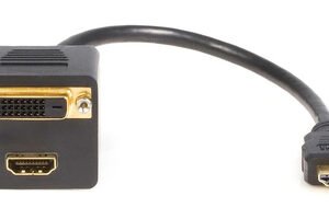 POWERTECH αντάπτορας HDMI σε HDMI & DVI CAB-H168, 4K/30Hz, 30cm, μαύρος