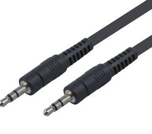 POWERTECH καλώδιο stereo 3.5mm CAB-J001, AUX, nickel plated, 1.5m, μαύρο