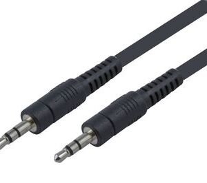 POWERTECH καλώδιο stereo 3.5mm CAB-J008, AUX, nickel plated, 5m, μαύρο