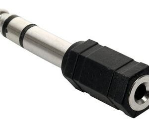 POWERTECH αντάπτορας stereo 6.35mm σε 3.5mm CAB-J018, μαύρος, 5τμχ