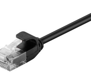 POWERTECH καλώδιο δικτύου CAB-N304, Cat 6 U/UTP, slim, copper, 2m, μαύρο
