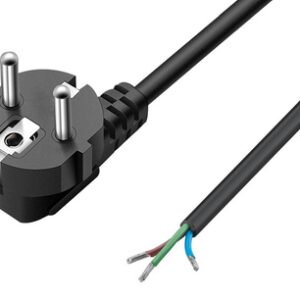 POWERTECH καλώδιο τροφοδοσίας CAB-P037, Copper, 3x 0.75mm², 1.8m, μαύρο