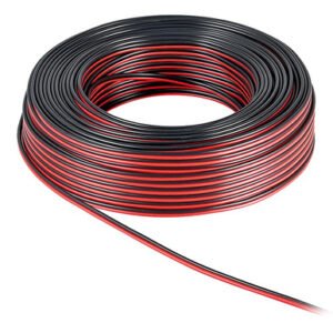 POWERTECH καλώδιο ήχου 2x 0.75mm² CAB-SP009 Copper, 10m, μαύρο & κόκκινο