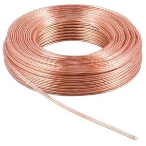 POWERTECH καλώδιο ήχου 2x 0.75mm² CAB-SP013, CCA, 10m, διάφανο