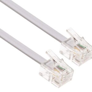POWERTECH καλώδιο τηλεφώνου RJ11 6P4C CAB-T004, 5m, λευκό