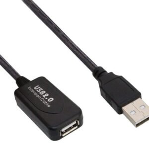 POWERTECH καλώδιο προέκτασης USB CAB-U039 με ενισχυτή, 480Mbps 5m, μαύρο