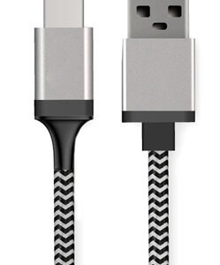 POWERTECH καλώδιο USB σε USB-C CAB-U130, 8mm tip, 25W, 1.5m, μαύρο-γκρι