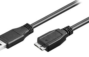 POWERTECH καλώδιο USB σε Micro B USB CAB-U142, 5Gbps, 0.5m, μαύρο