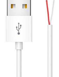POWERTECH καλώδιο USB CAB-U156 με ελεύθερα άκρα, 1m, λευκό