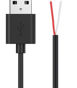 POWERTECH καλώδιο USB CAB-U157 με ελεύθερα άκρα, 1m, μαύρο