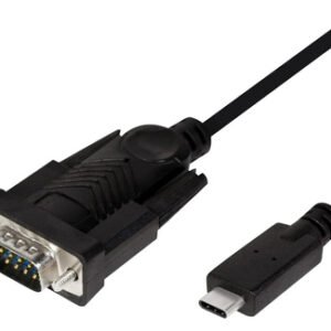 POWERTECH καλώδιο USB-C σε σειριακή RS-232 CAB-UC061, 1.8m, μαύρο