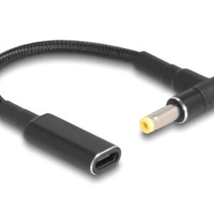 POWERTECH καλώδιο τροφοδοσίας CAB-UC073, USB-C σε HP 4.8x1.7mm, μαύρο