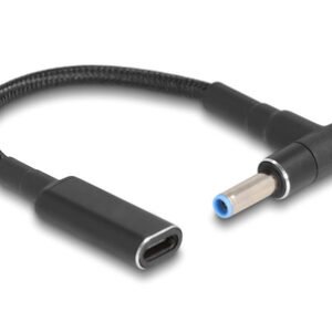 POWERTECH καλώδιο τροφοδοσίας CAB-UC075, USB-C σε HP 4.5x3.0mm, μαύρο