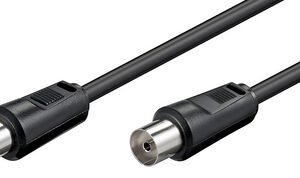 POWERTECH καλώδιο κεραίας RF αρσενικό - RF θηλυκό CAB-V005, μαύρο, 3m