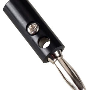POWERTECH βύσμα μπανάνα plug CAB-V038, αρσενικό, 4.5mm, μαύρο, 4τμχ