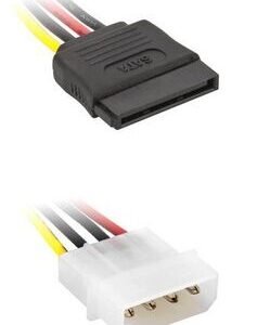 POWERTECH καλώδιο SATA 15pin (F) σε IDE 4pin (M) CAB-W011, 15cm