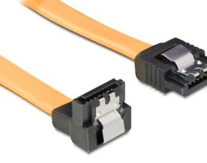 POWERTECH Καλώδιο SATA III 7pin σε 7pin 90° CAB-W026, Metal Clip, 0.35m