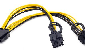 POWERTECH καλώδιο EPS 12V 8pin (F) σε 2x PCIe 8pin (6+2) CAB-W035, 20cm