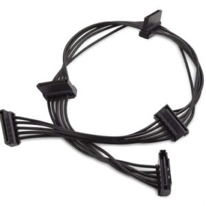 POWERTECH καλώδιο SATA 15pin σε 4x SATA 15pin CAB-W038, 40cm, μαύρο