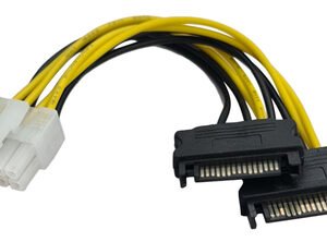 POWERTECH καλώδιο EPS 8pin σε 2x SATA 15pin CAB-W039, 15cm