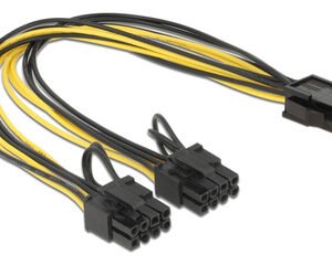 POWERTECH καλώδιο PCIe 6pin σε 2x 8pin CAB-W044, 30cm