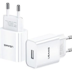 USAMS φορτιστής τοίχου T18, 1x USB, 2.1A, λευκός