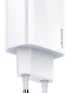USAMS φορτιστής τοίχου US-CC118, 1x type-C, PD3.0 20W 3A, λευκός