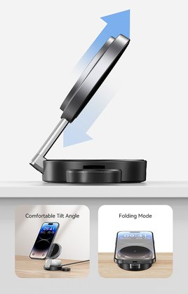 USAMS ασύρματος φορτιστής CD234, 3 σε 1, 15W, μαύρος - Image 5