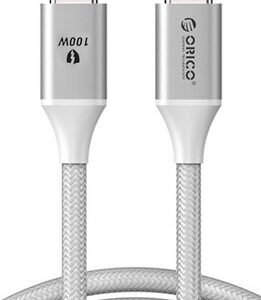 ORICO καλώδιο USB-C CDX-100CC, 100W, 480Mbps, 1m, λευκό